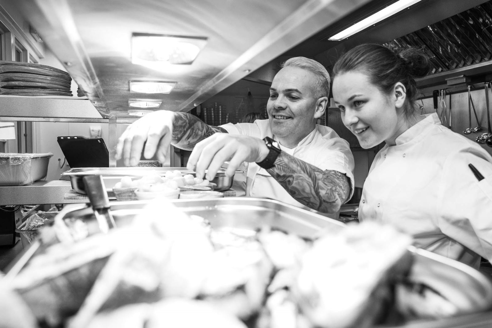 Chefs in the kitchen at WoodKraft