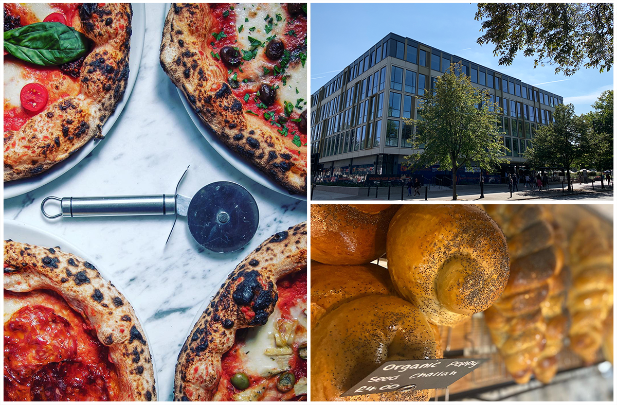 Bosco pizzas, Quadrangle building Cheltenham, fresh baked bread