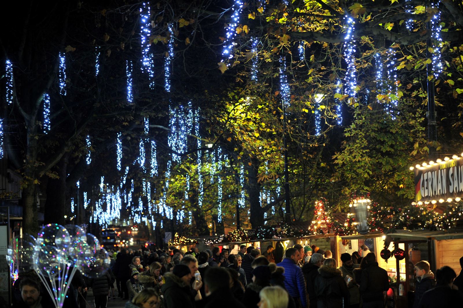 Christmas lights on the Promenade