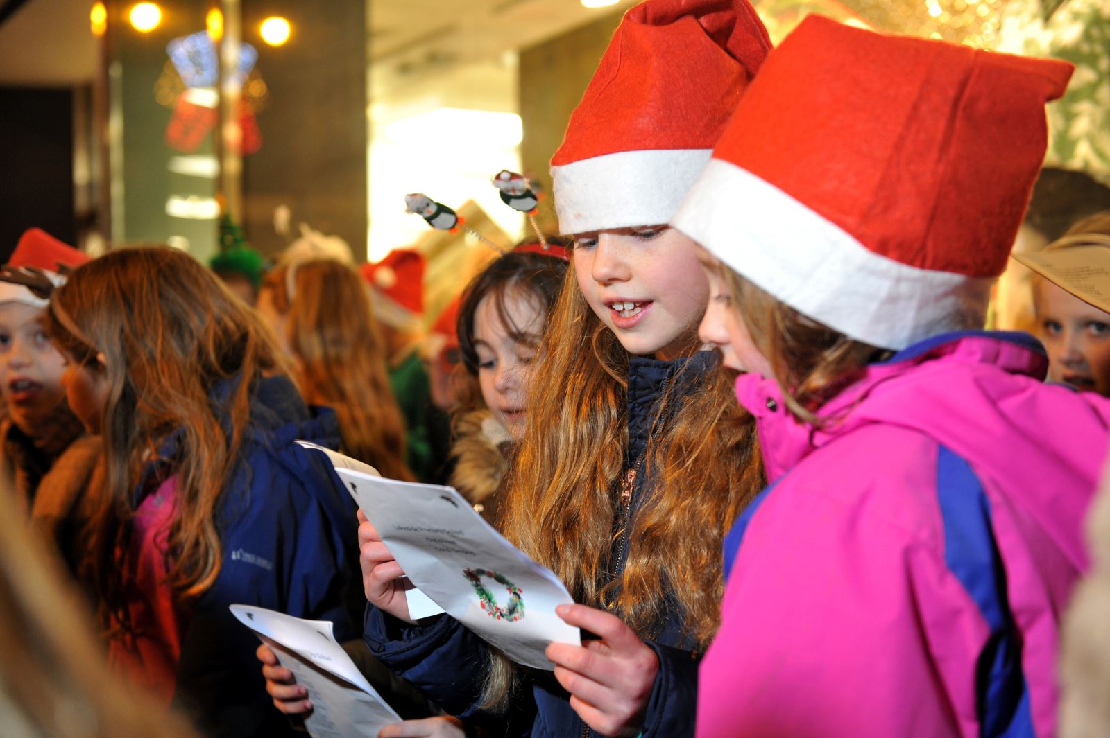 Carol singers during late night shopping event