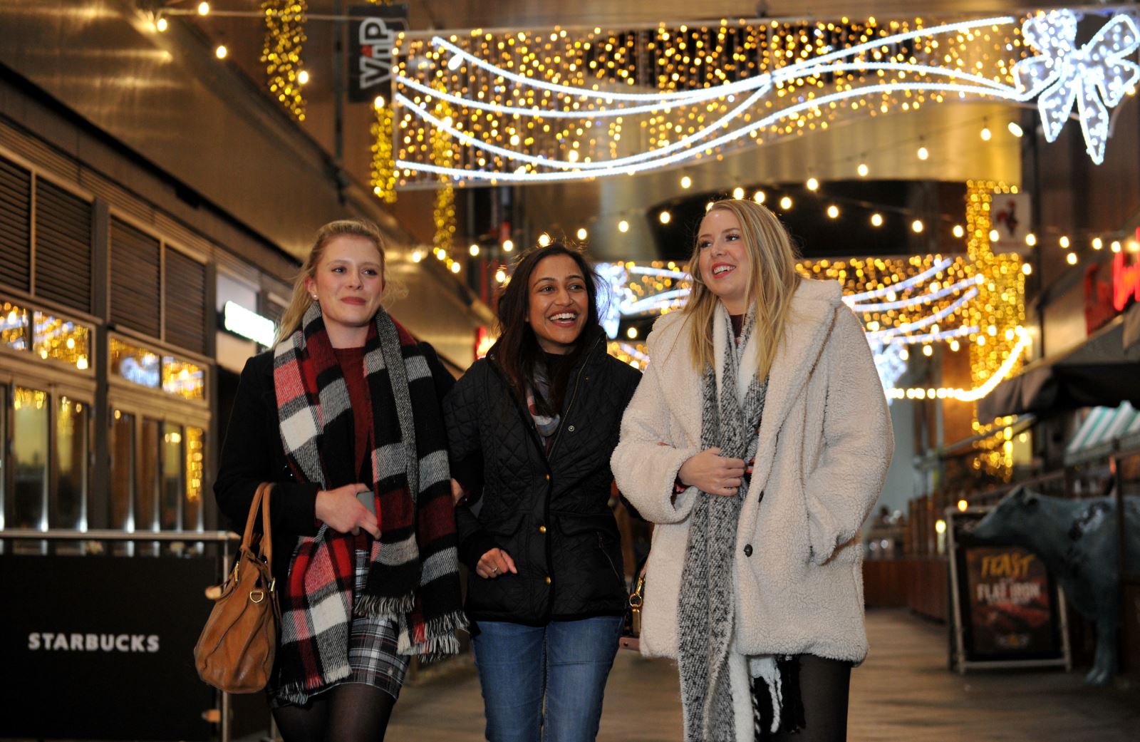 Visitors enjoying Cheltenham's late night shopping event