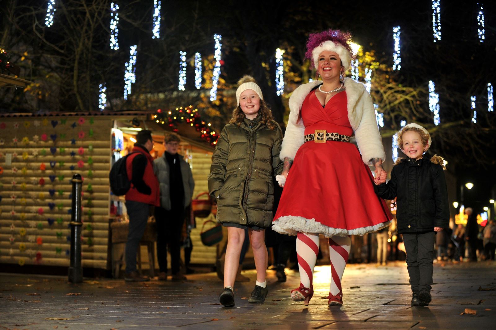 Visitors enjoying Cheltenham's late night shopping event