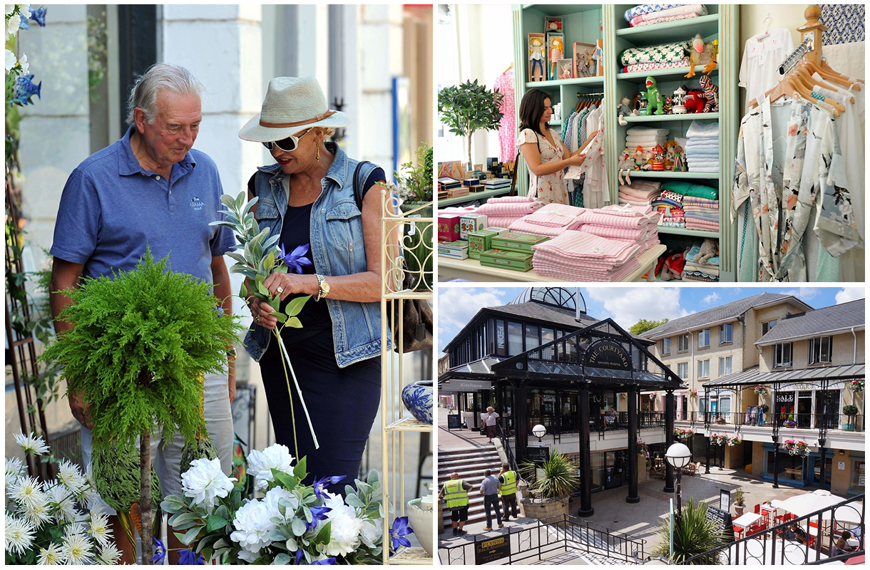 Shoppers enjoying various independent Cheltenham shops