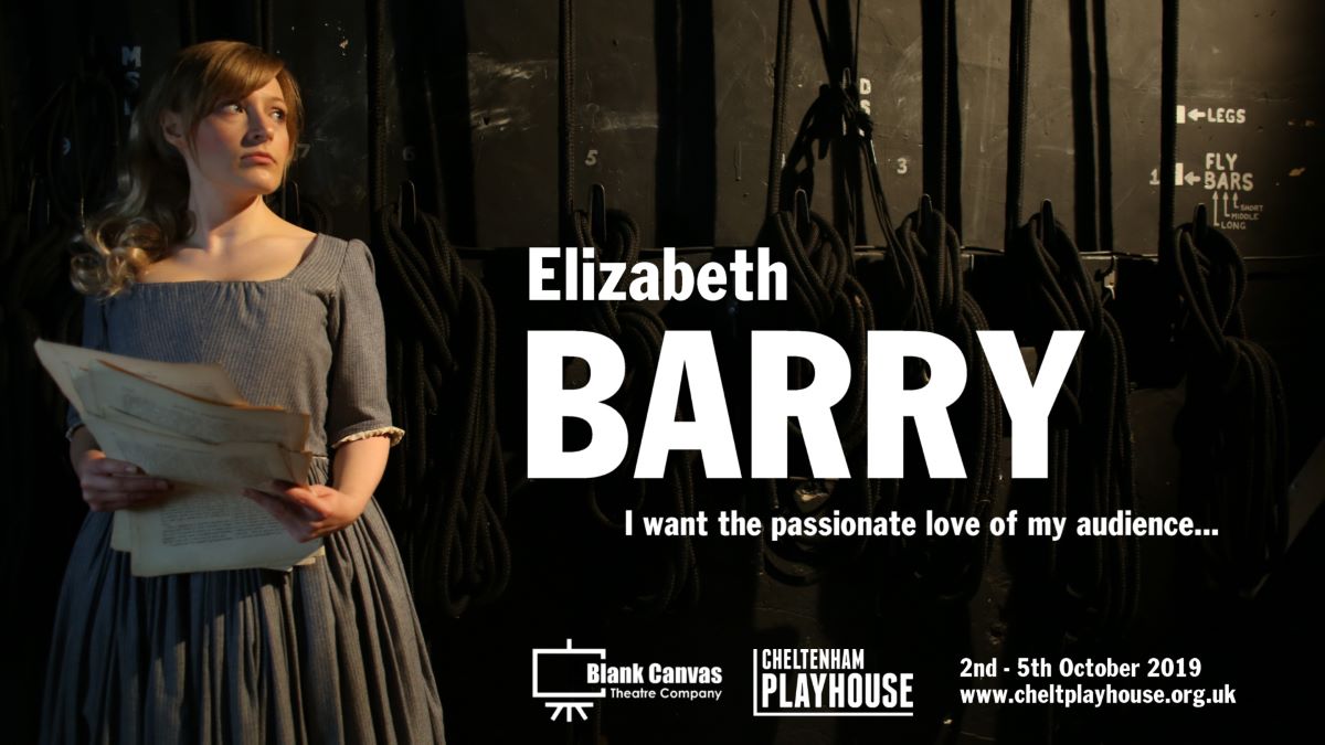 Promotional poster of The Libertine with quote from character - 'Elizabeth Barry - 'I want the passionate love of my audience...'
