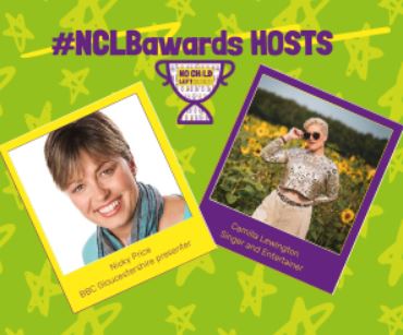 Poster for No Child Left Behind awards with images of Nicky Price and Camilla Lewington