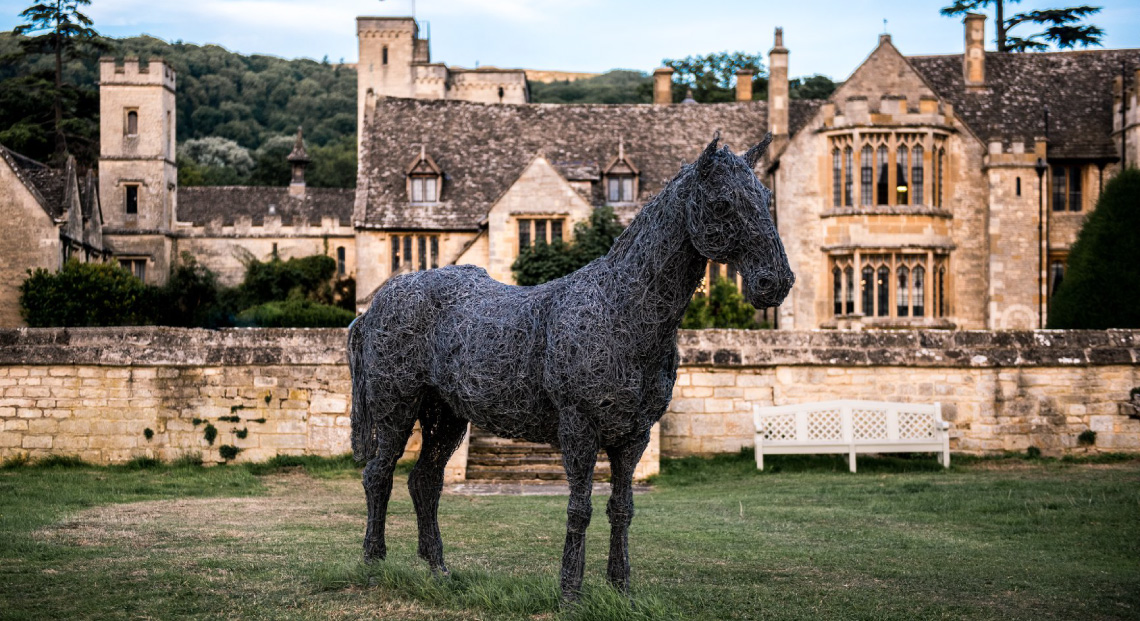 Horse statue at Ellenborough Park, Cheltenham