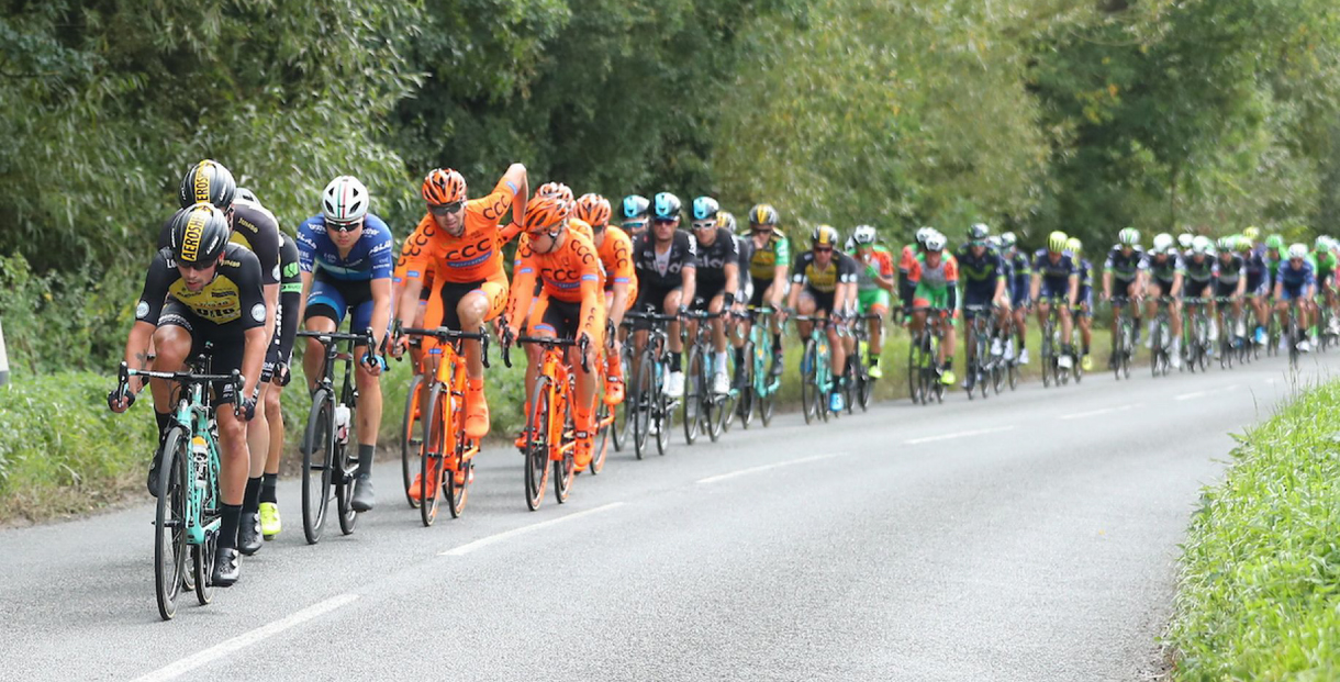 Cyclists at Tour of Britain, Cheltenham
