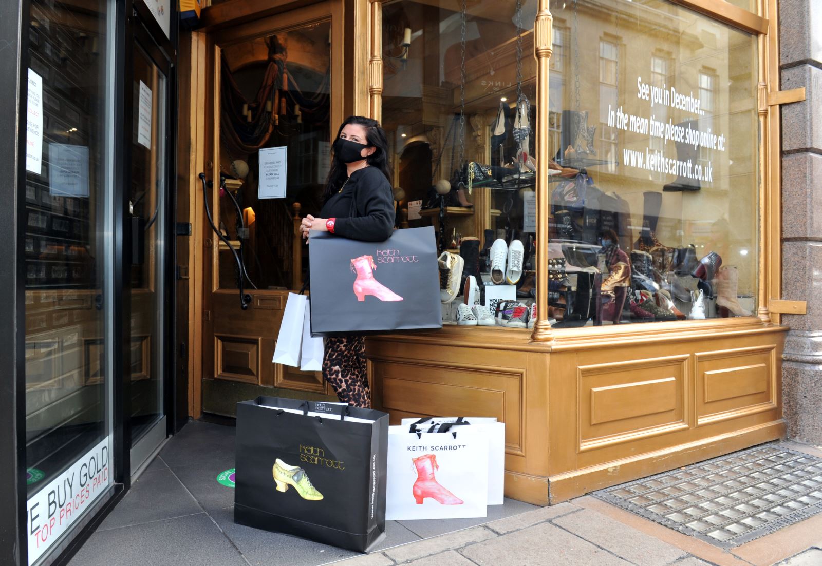 Sophie Scarrott outside Keith Scarrott Shoes