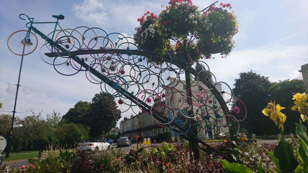 Bikes stacked up for Tour of Britain celebration sculpture 