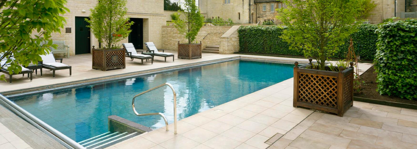 Outdoor pool at Ellenborough Park Hotel in Cheltenham