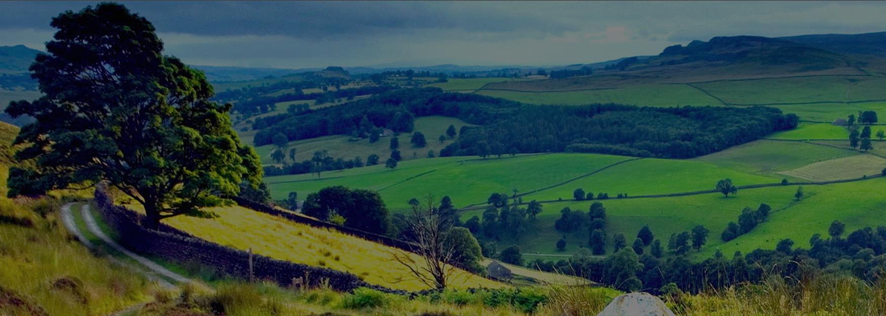 Photograph of far reaching countryside view