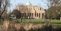 Looking towards Pittville Pump Room through Pittville Park