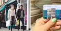 People shopping in Cheltenham alongside a photograph of the Cheltenham Gift Card