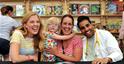 Book signing in the Waterstones tent at the Cheltenham Literature Festival