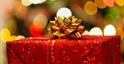 Sparkly and beautifully wrapped Christmas present
