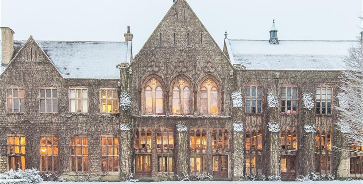 Cheltenham Ladies' College exterior in the snow