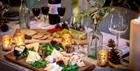 Cheese board with wine