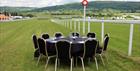 Conference table outside at Cheltneham Racecourse